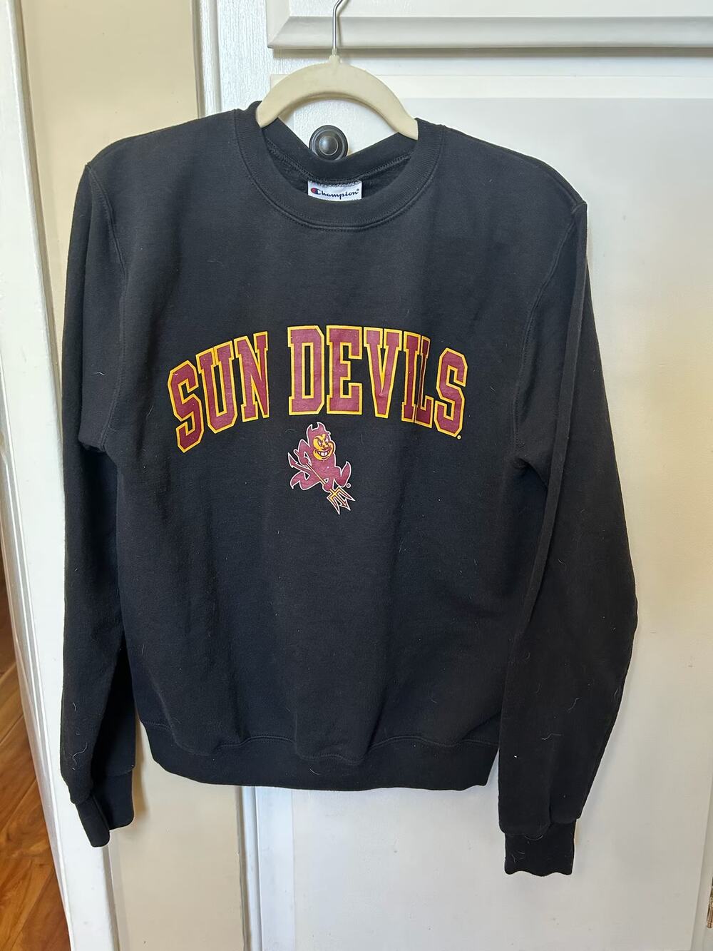 Champion ASU Sun Devils Crewneck Sweatshirt Black Size Small